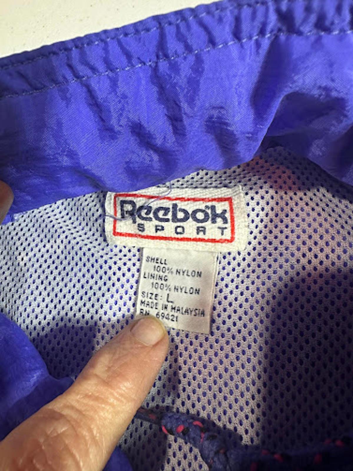 Vintage Reebok Sport Blue Windbreaker Jacket 90s