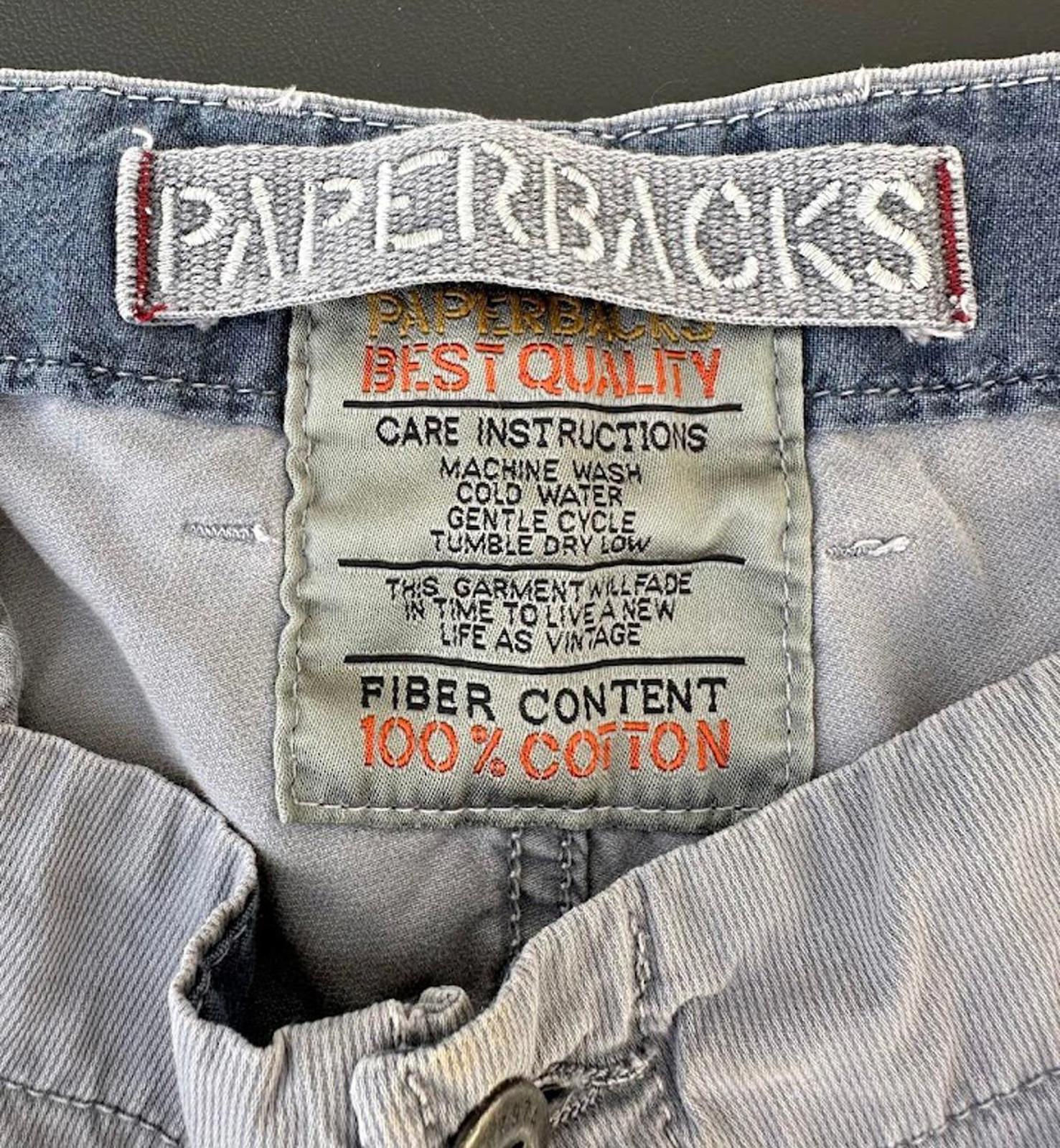 Paperbacks Cotton Shorts Faded Gray Vintage Style