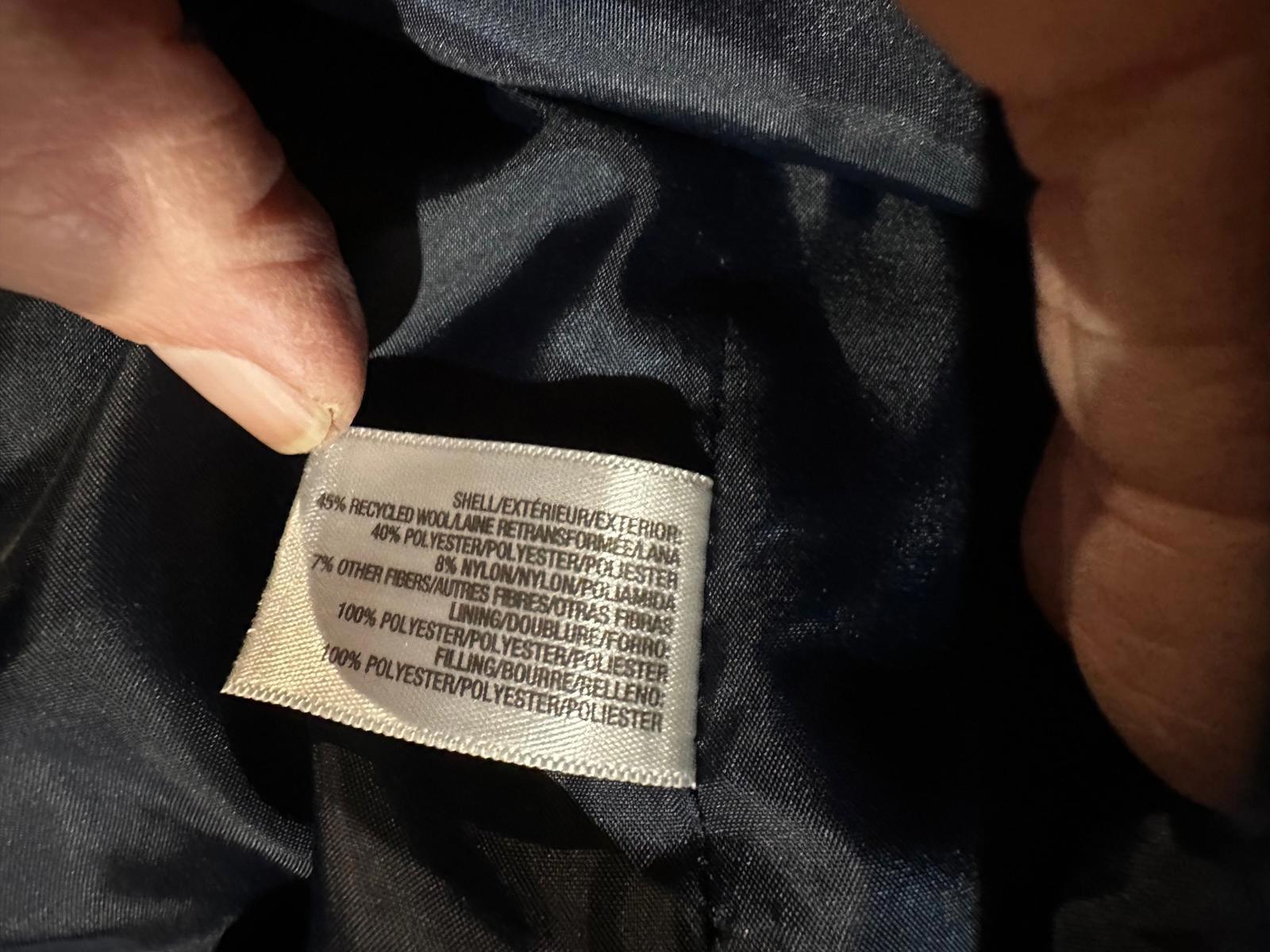 Old Navy Heritage Peacoat Ink Blue Wool Blend M
