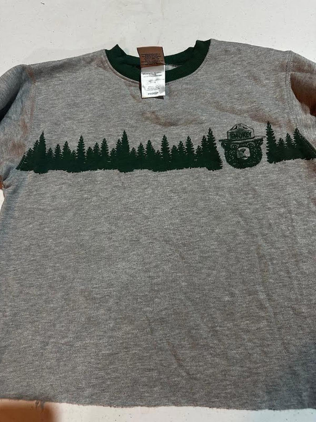 Smokey Bear Cropped Sweatshirt XS Forest Service