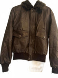 Vintage Branded Lion Faux Leather Bomber Jacket M
