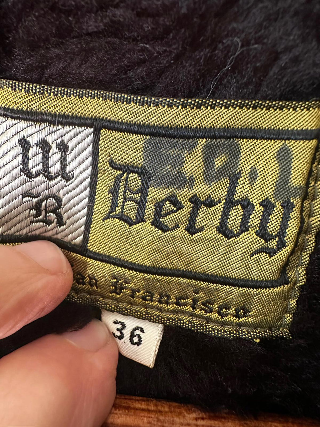 Vintage W. Derby of San Francisco Wool Herringbone Overcoat