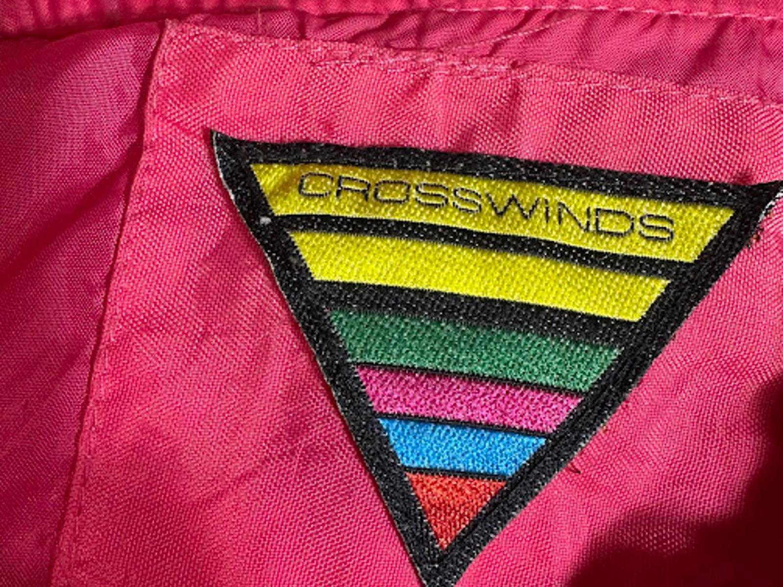 Vintage Crosswinds Pink Windbreaker Retro Logo Jacket L