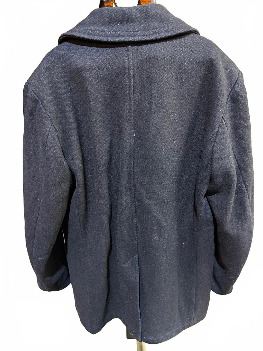 Vintage Redwood Sportswear Navy Wool Peacoat 46 X-Tall Made in USA 1960s