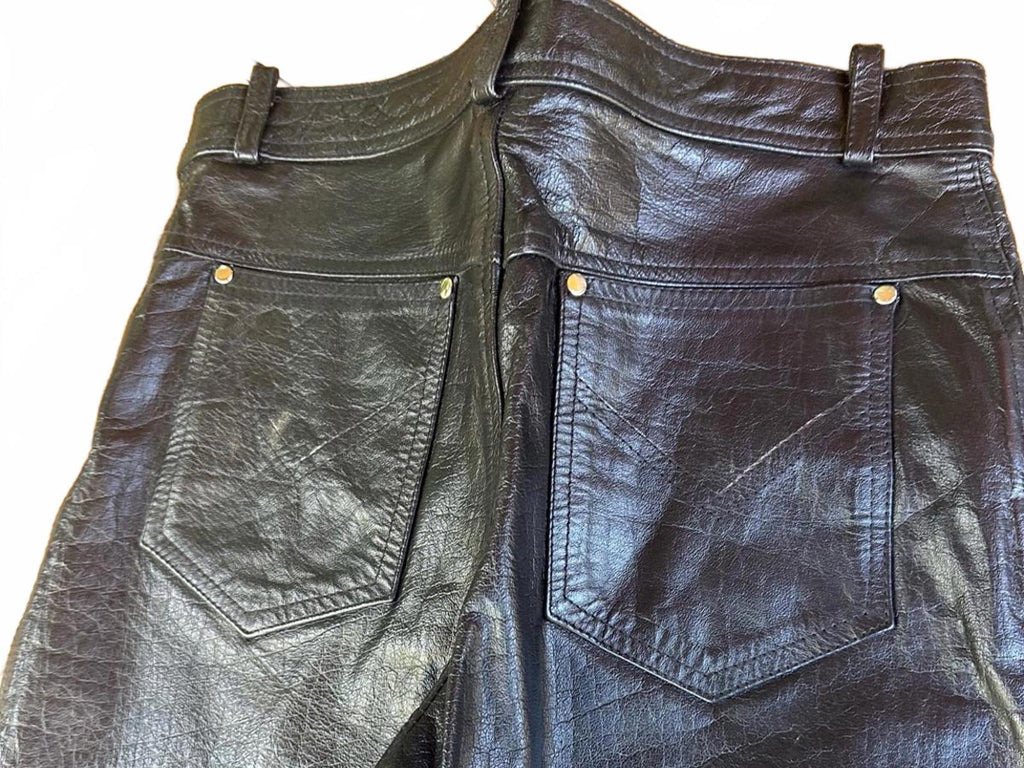 Vintage L. Kookie Black Leather Pants – Size 33