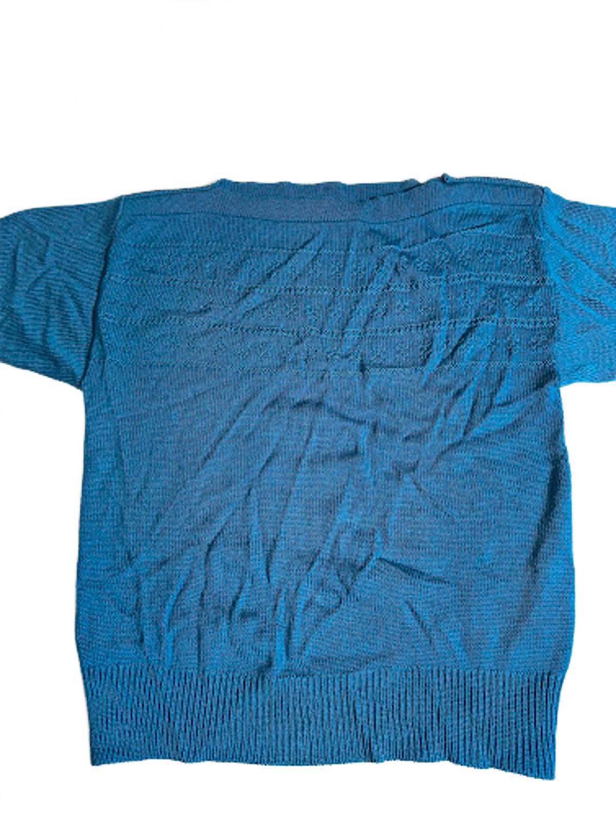 Y2K Panther Cropped Knit Sweater Top Teal