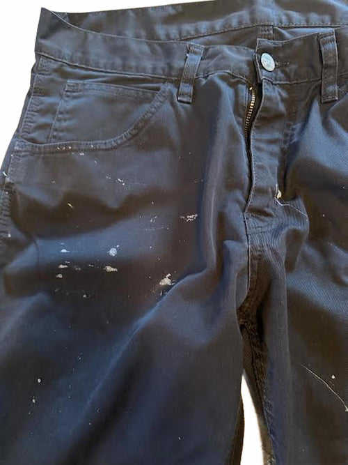 Carhartt Navy Work Pants Paint Splatter 34×27