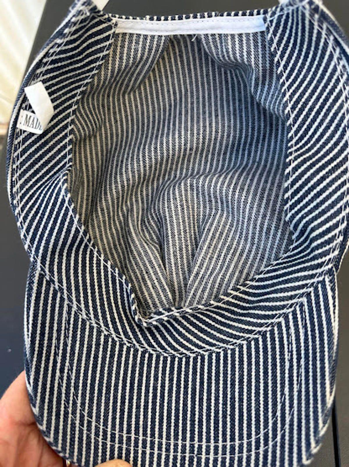 Striped Engineer Cap Railroad Style Hat