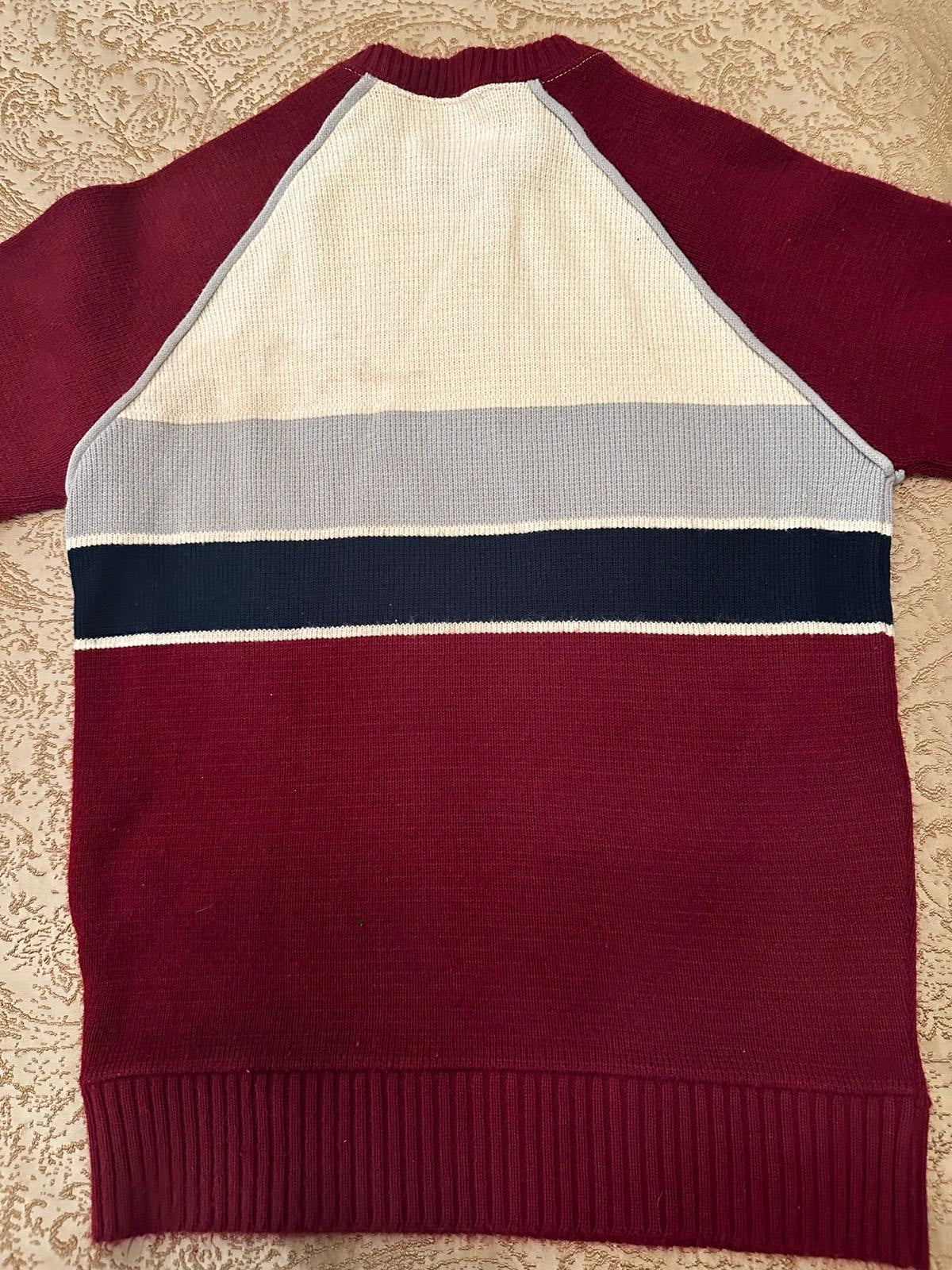 Vintage Campus Pro Action Striped Knit Sweater M