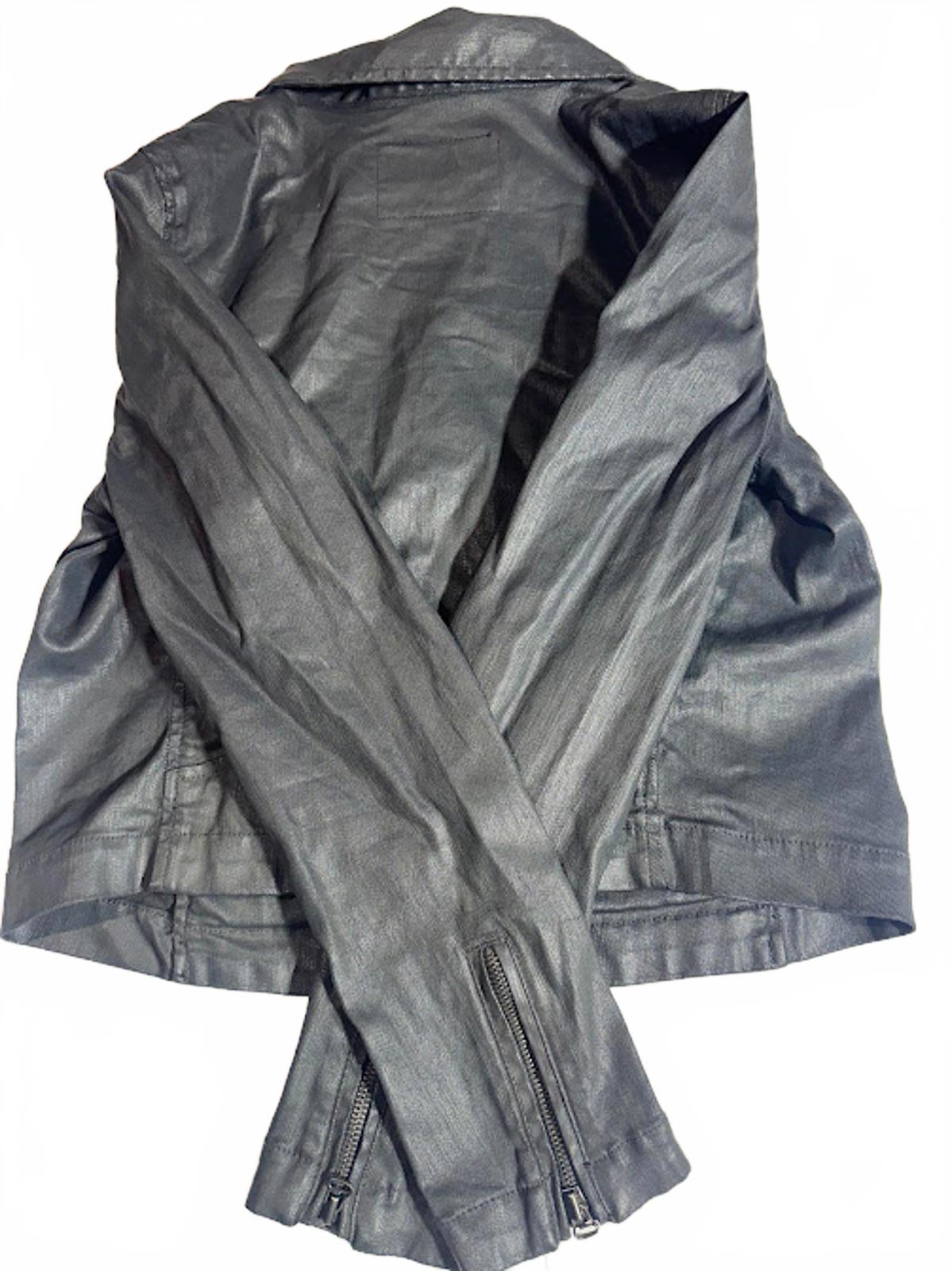 Adriano Goldschmied coated cotton biker-style jacket