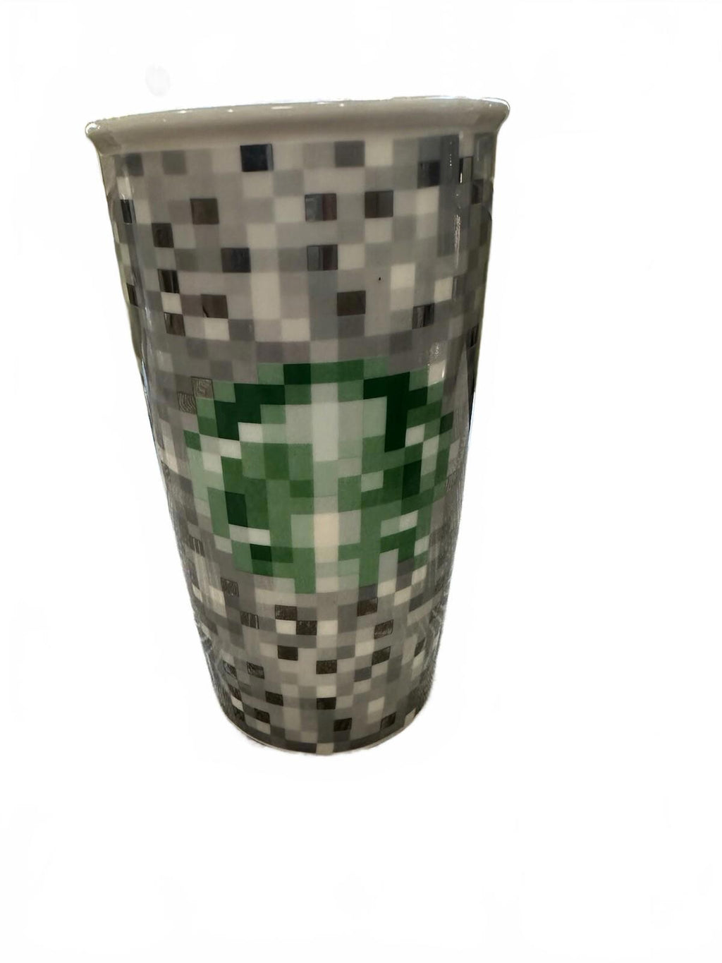 Starbucks Rodarte Pixel Ceramic Travel Mug Tumbler 2012 Used 12 Oz