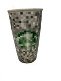 Starbucks Rodarte Pixel Ceramic Travel Mug Tumbler 2012 Used 12 Oz