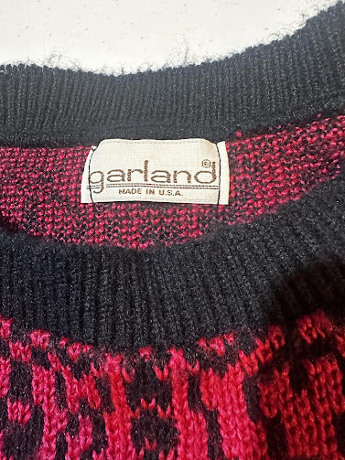 Vintage Garland Multicolor Knit Sweater Made USA