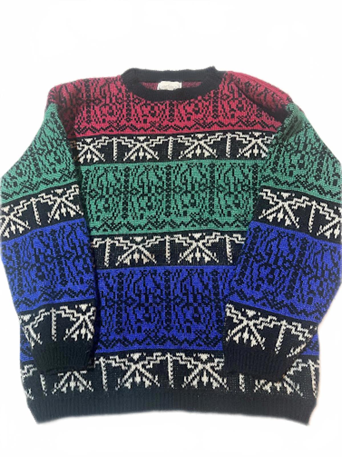 Vintage Garland Multicolor Knit Sweater Made USA