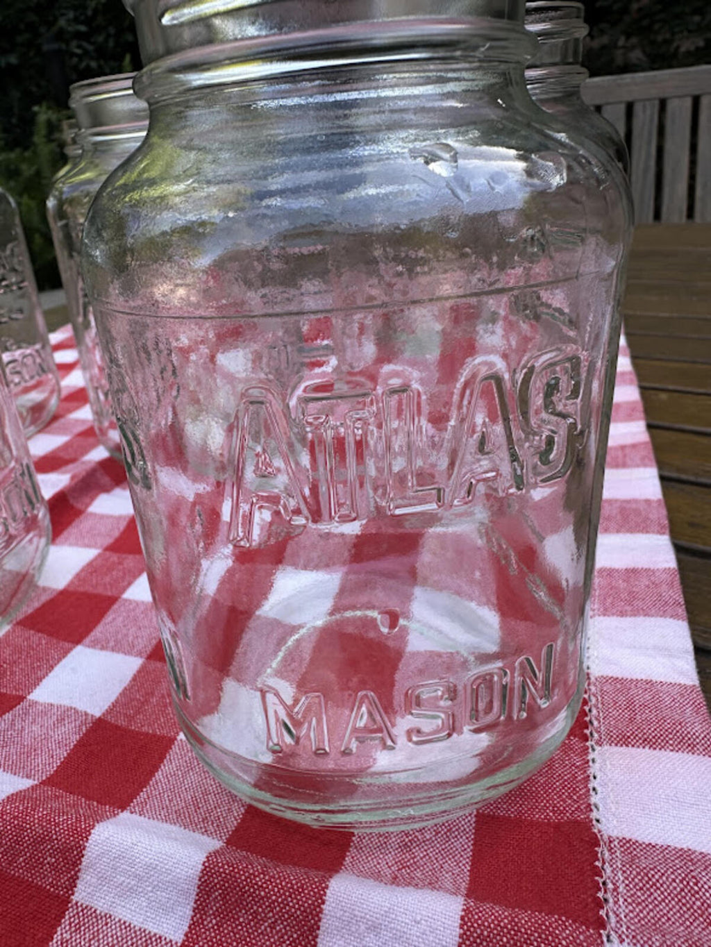 Set of 9 Vintage Atlas Mason Jars 24oz