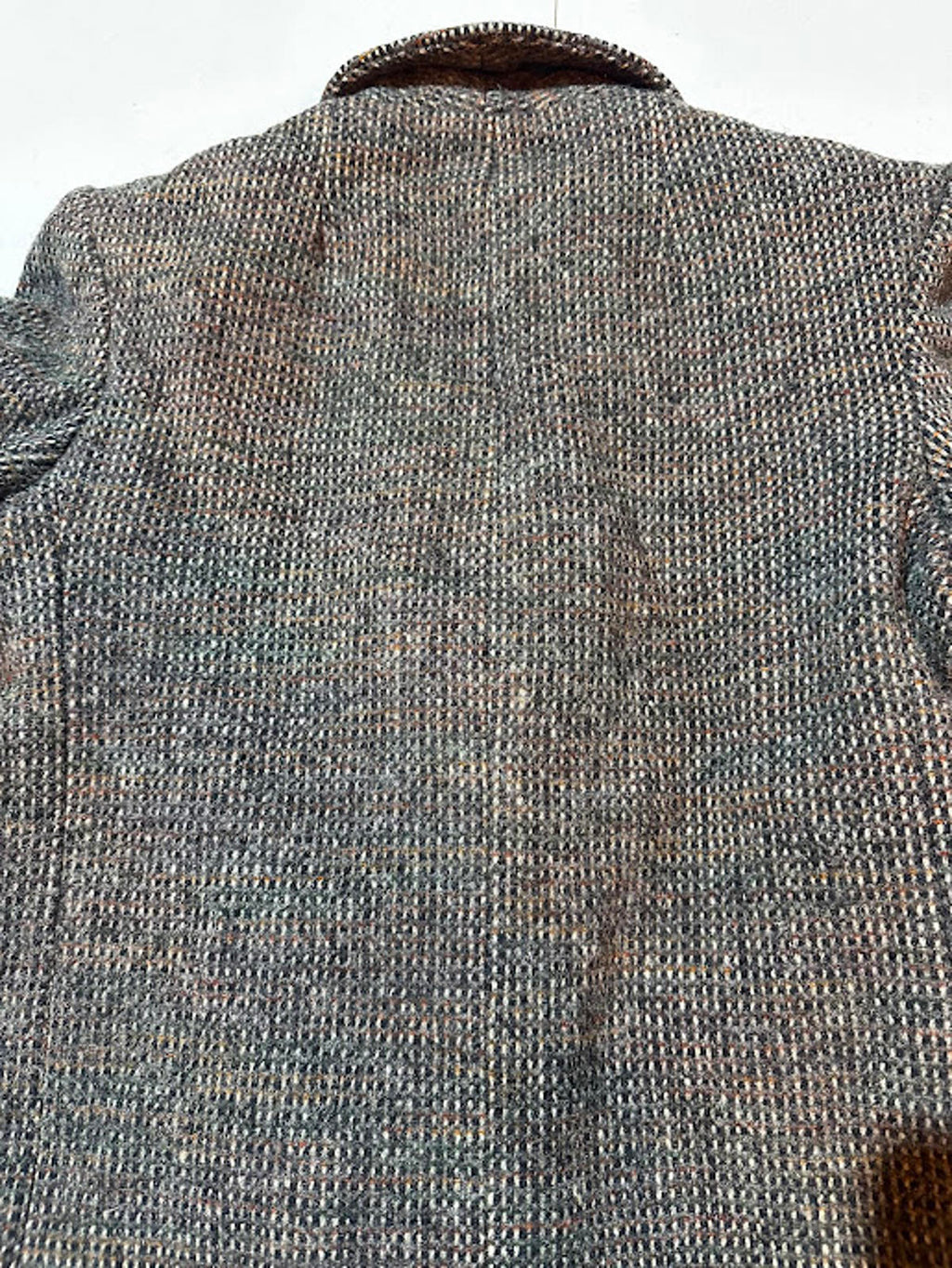 Vintage Tweed Wool Long Coat Belted Women’s Small