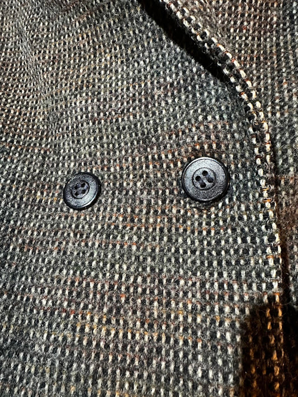 Vintage Tweed Wool Long Coat Belted Women’s Small