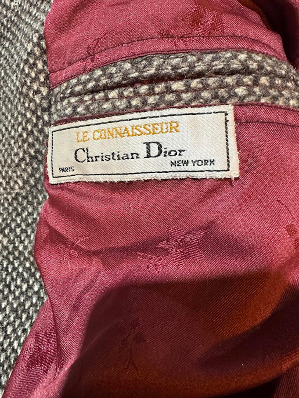 Vintage Dior Le Connaisseur Wool Belted Overcoat L