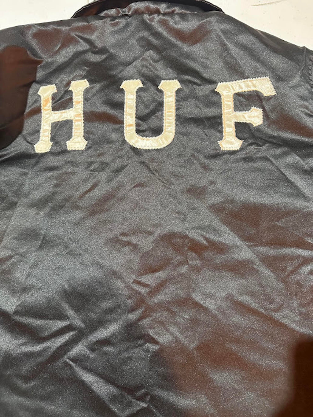 HUF Satin Varsity Coach Jacket Chenille Lettering Medium
