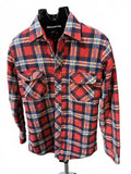 Vintage Quilted Lined Plaid Flannel Work Shirt Small