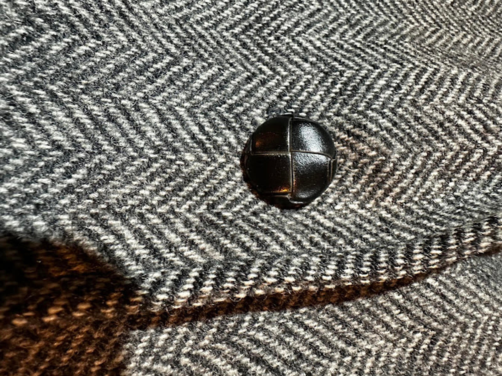 Vintage USA Made Herringbone Tweed Blazer Wool Jacket
