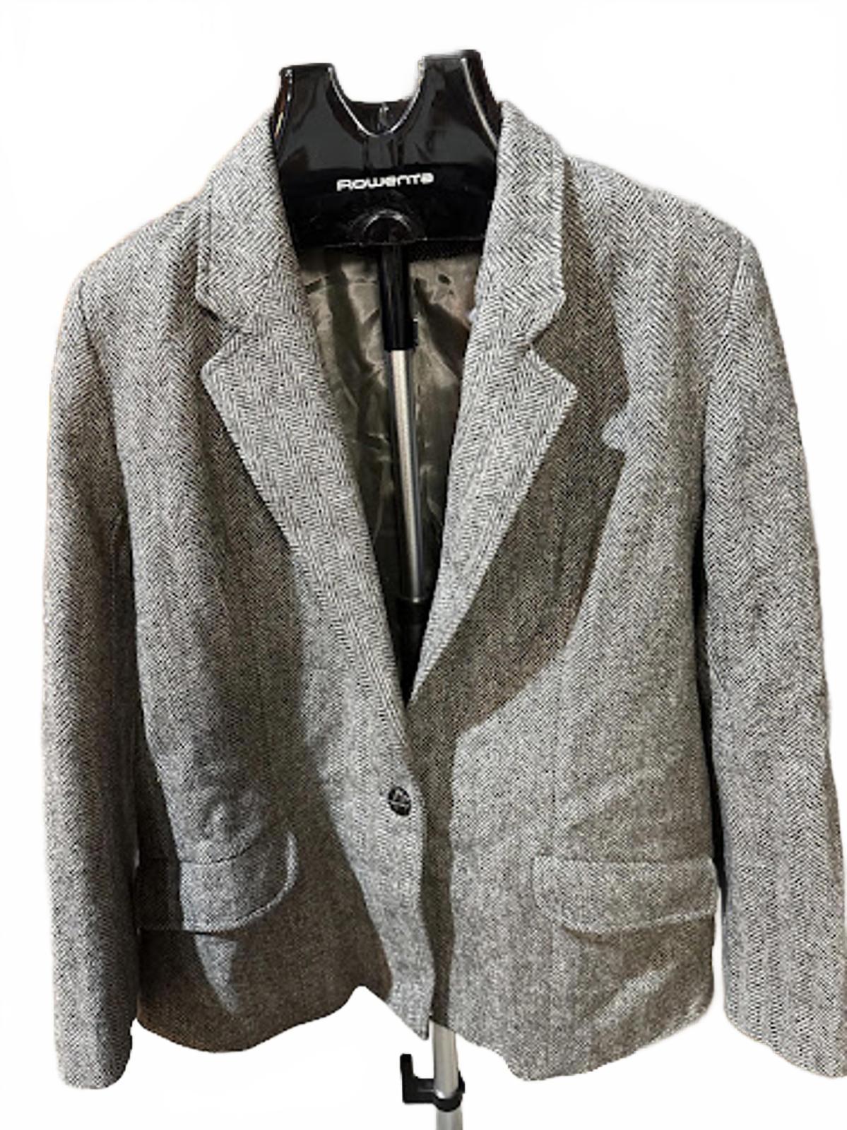 Vintage USA Made Herringbone Tweed Blazer Wool Jacket