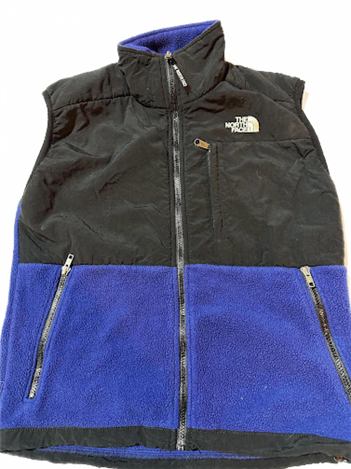 The North Face Fleece Lined Insulated Zip Vest Blue Black
