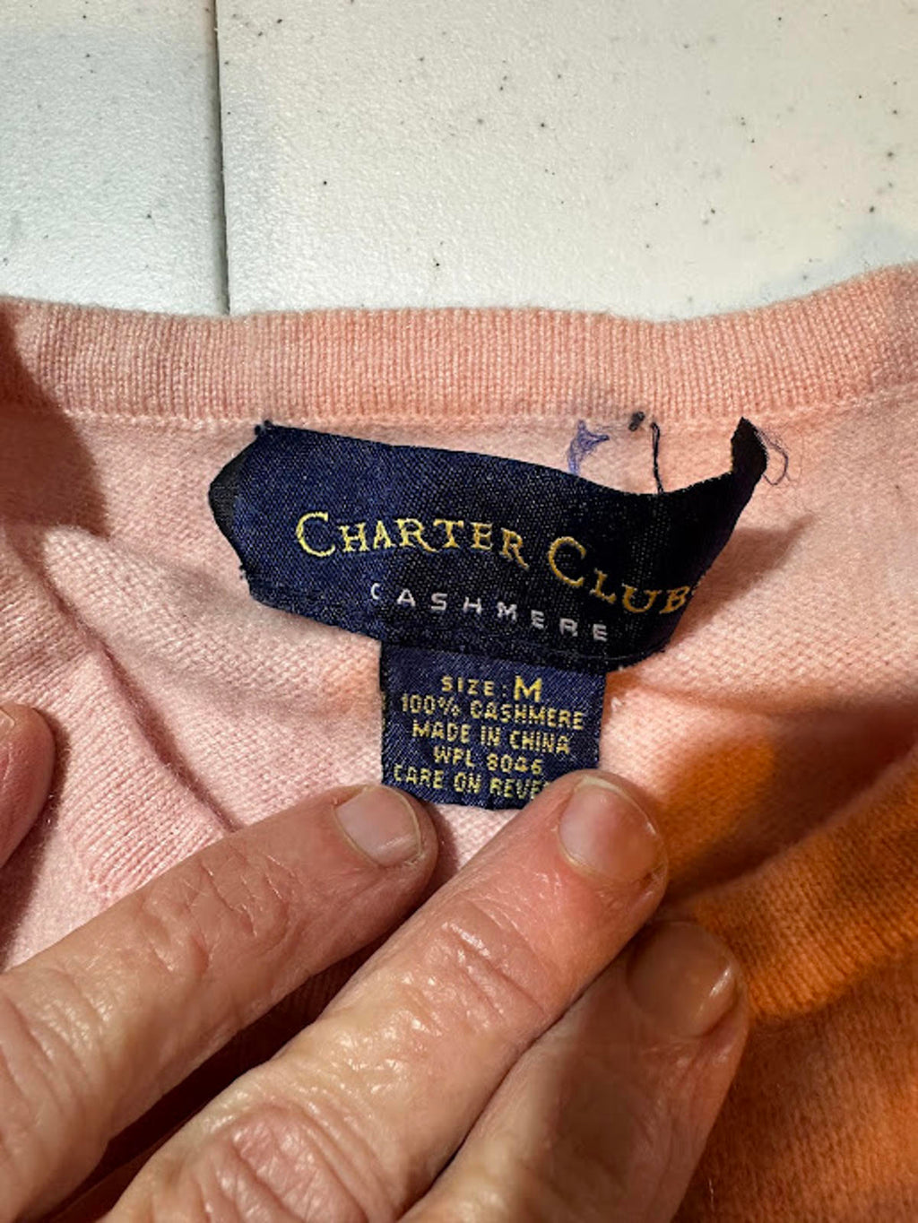 Charter Club 100% Cashmere Crewneck Sweater Pink M