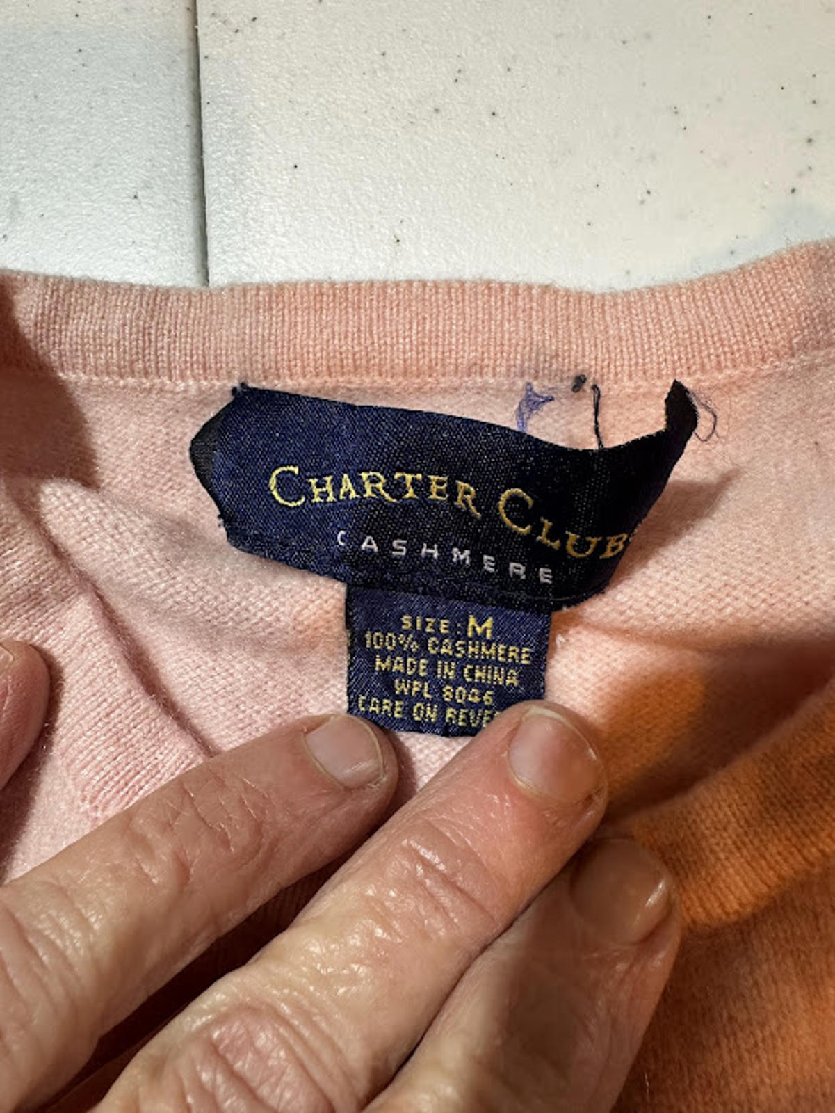 Charter Club 100% Cashmere Crewneck Sweater Pink M