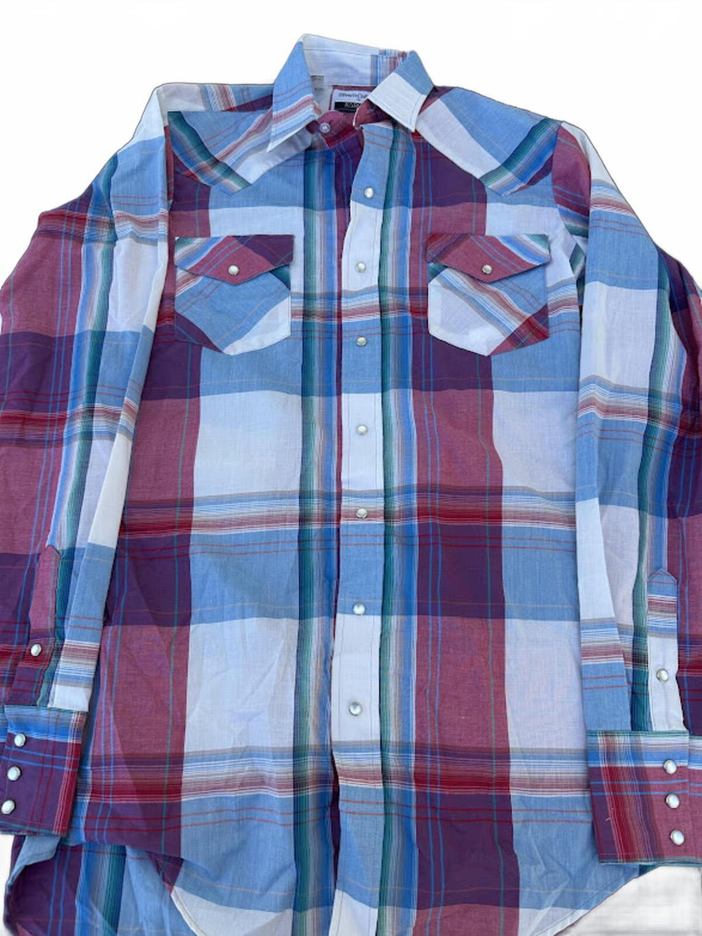 NWT Silver Collection Plaid Western Shirt