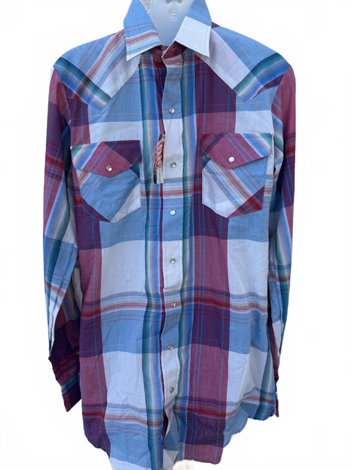 NWT Silver Collection Plaid Western Shirt