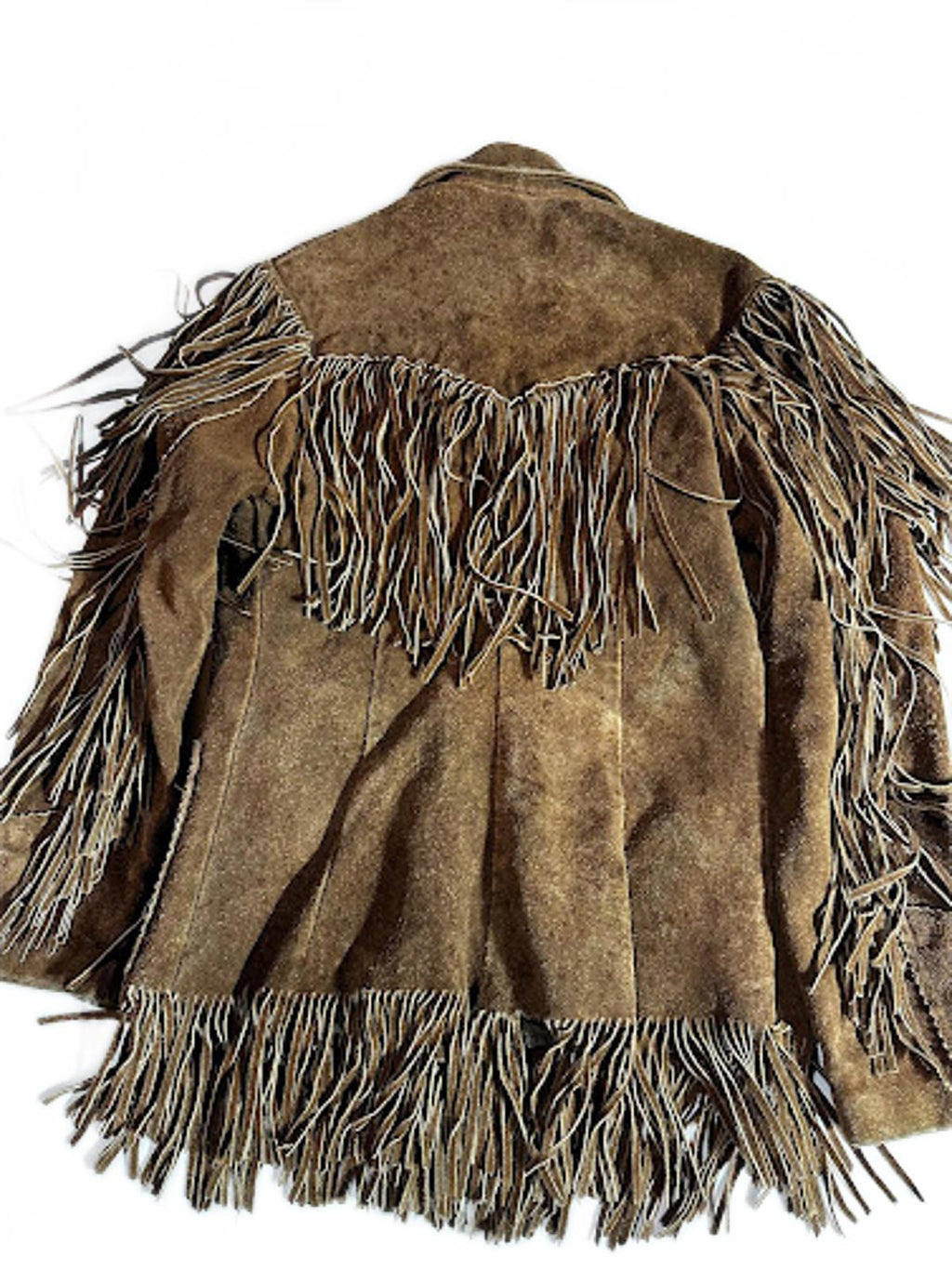 Vintage Brown Suede Fringe Western Jacket Women’s S