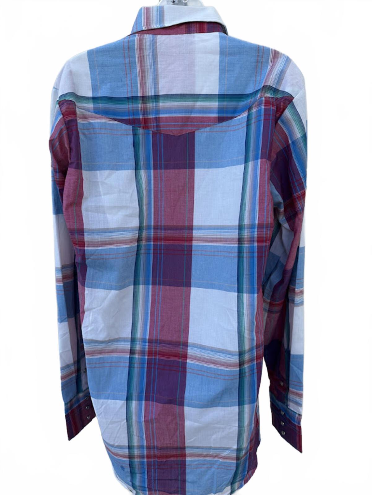 NWT Silver Collection Plaid Western Shirt