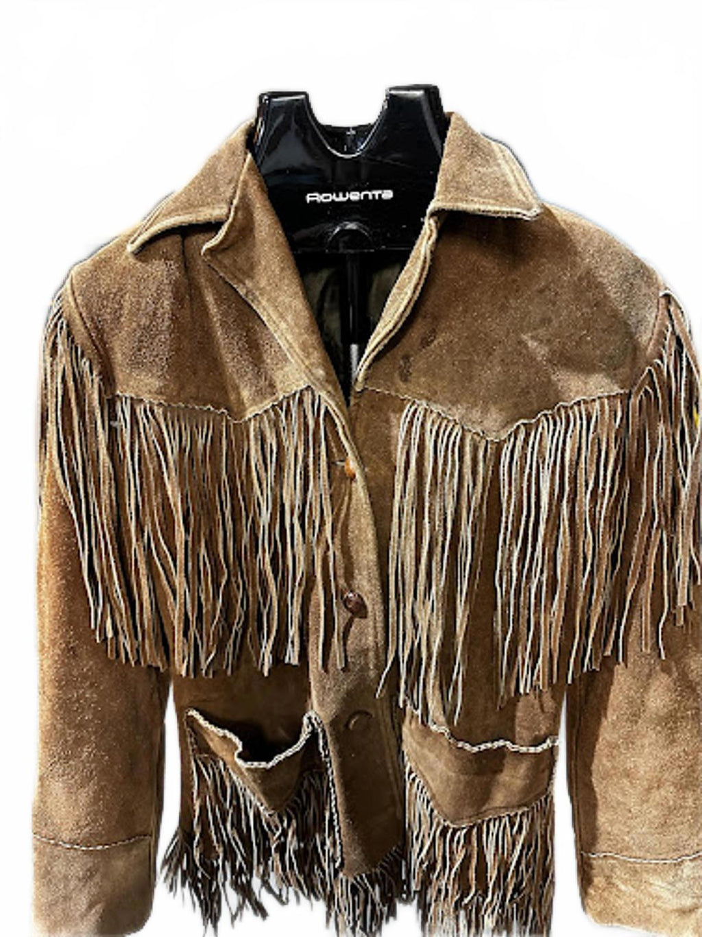 Vintage Brown Suede Fringe Western Jacket Women’s S