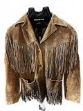 Vintage Brown Suede Fringe Western Jacket Women’s S