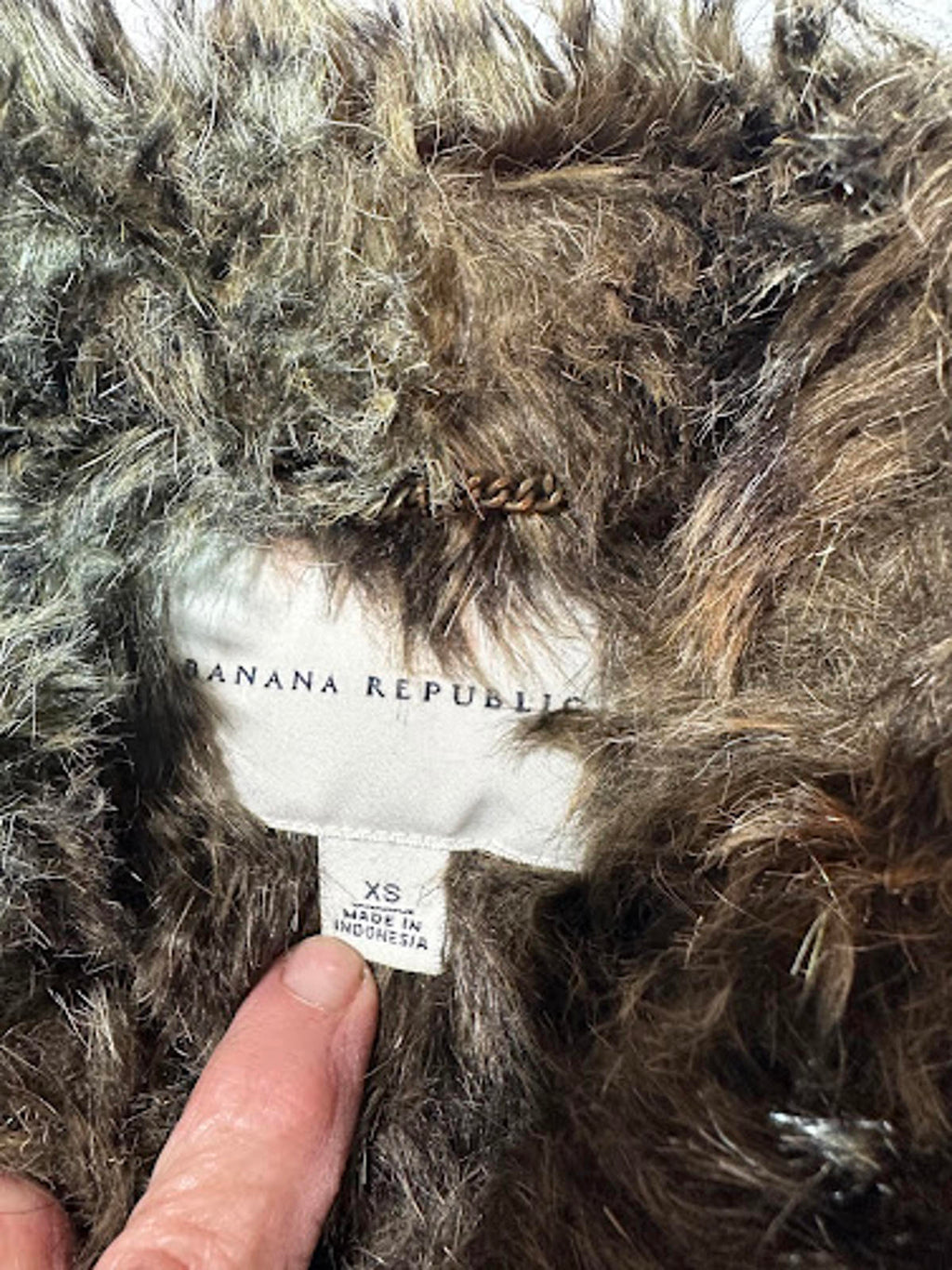 Banana Republic Faux Fur Trim Utility Vest (XS)