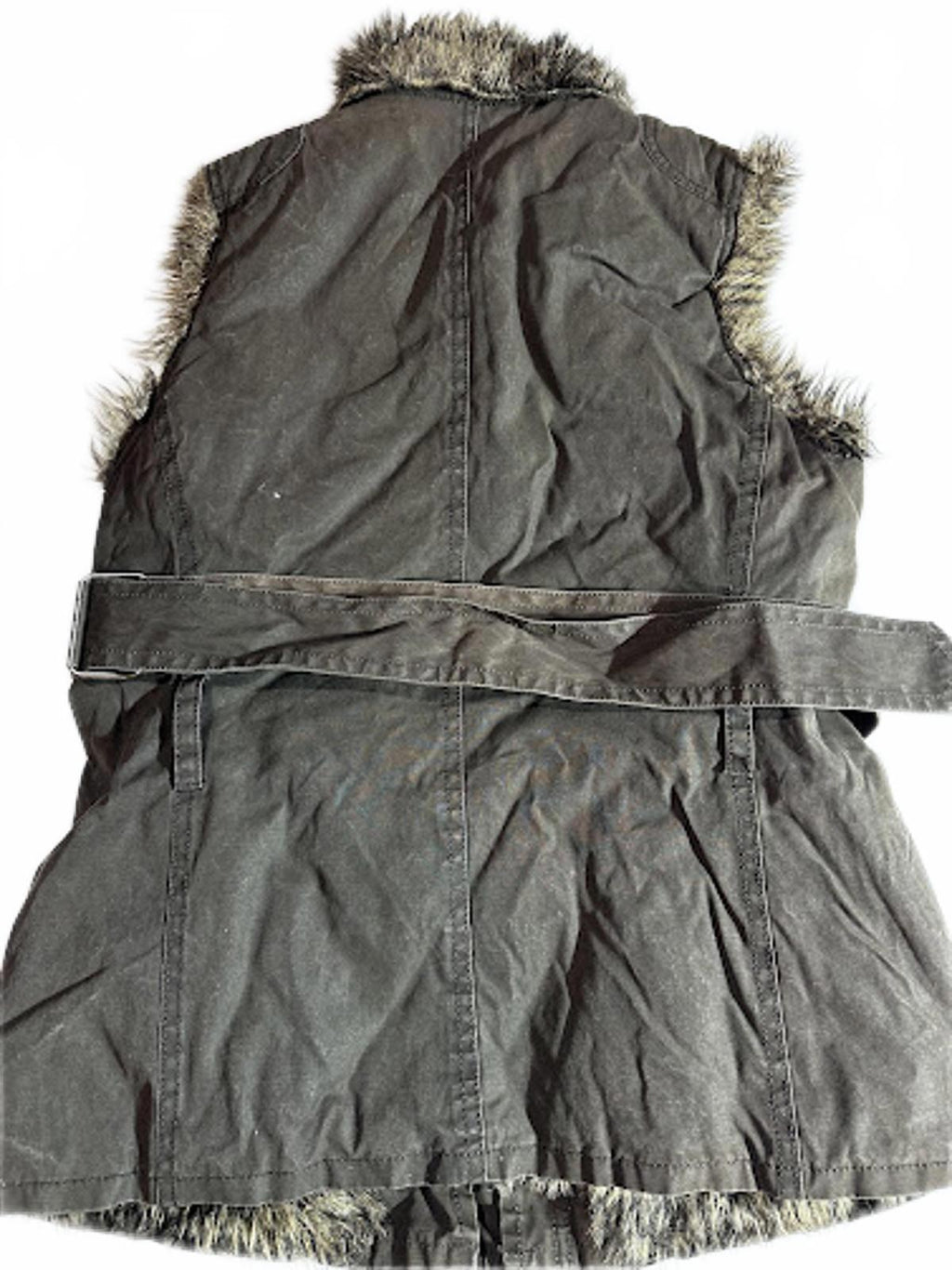 Banana Republic Faux Fur Trim Utility Vest (XS)