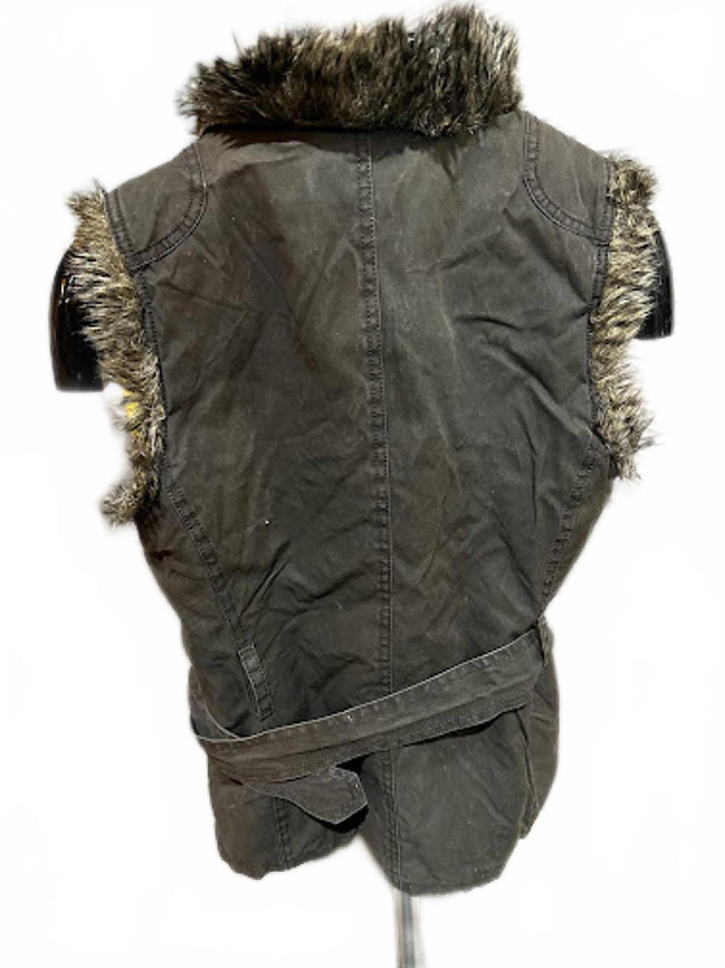 Banana Republic Faux Fur Trim Utility Vest (XS)