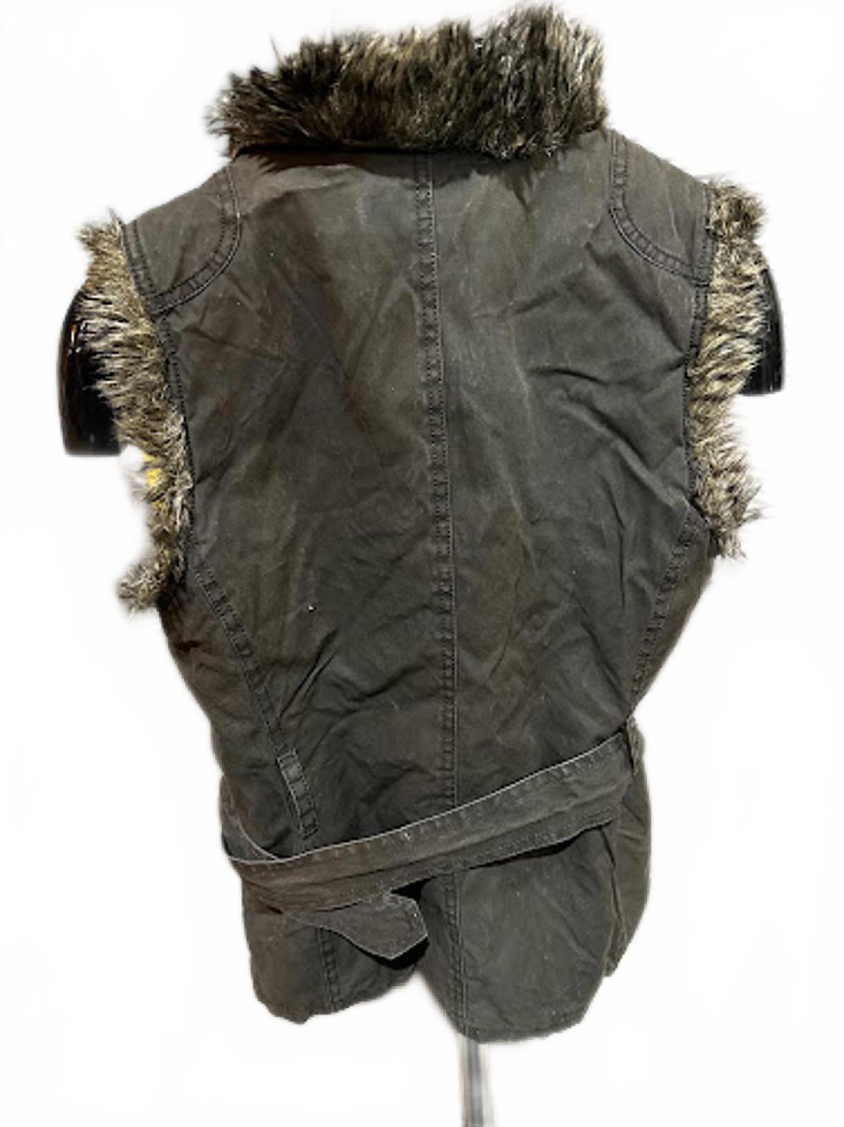 Banana Republic Faux Fur Trim Utility Vest (XS)