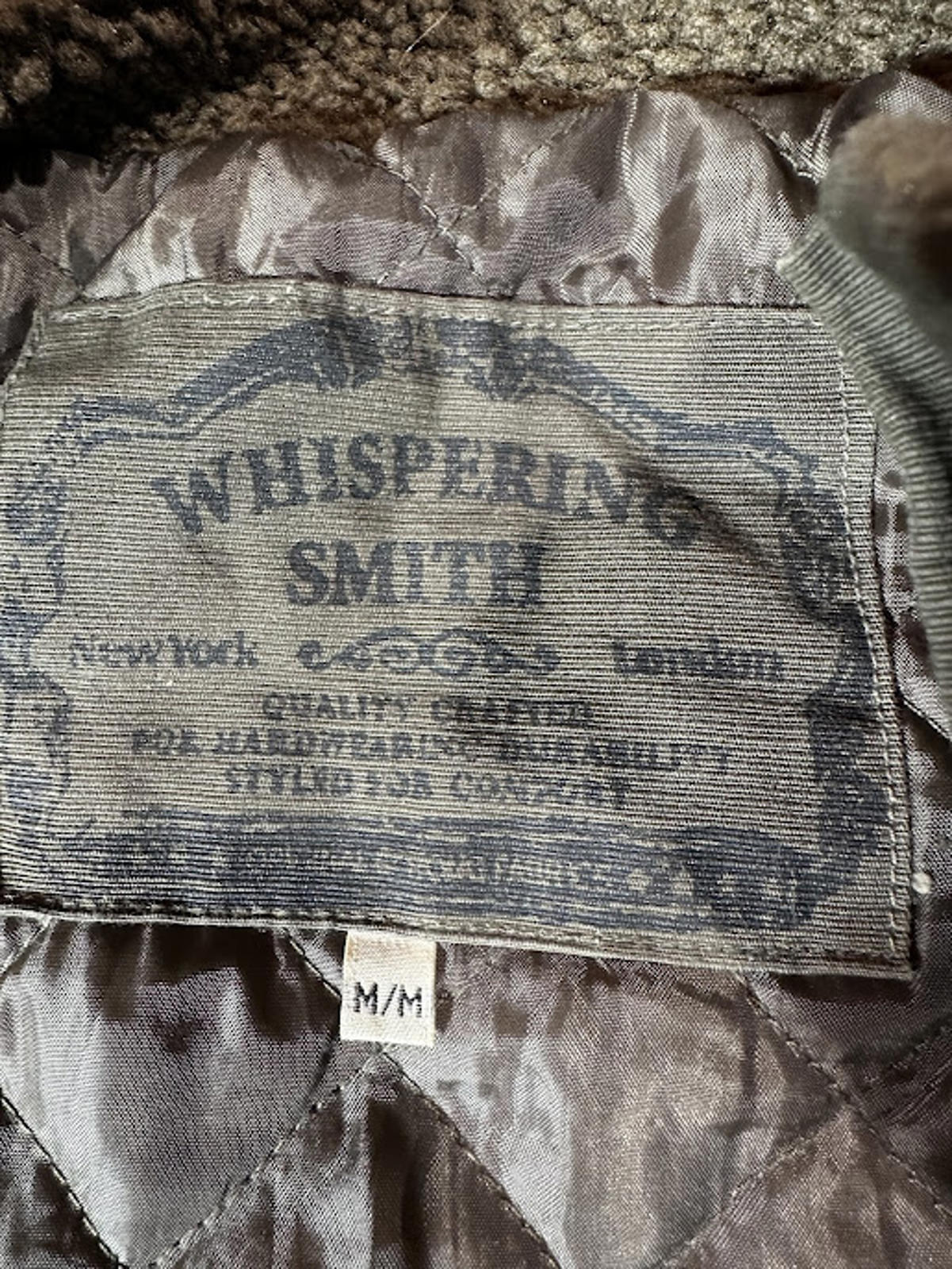 Vintage Whispering Smith Quilted Field Jacket Utility Coat