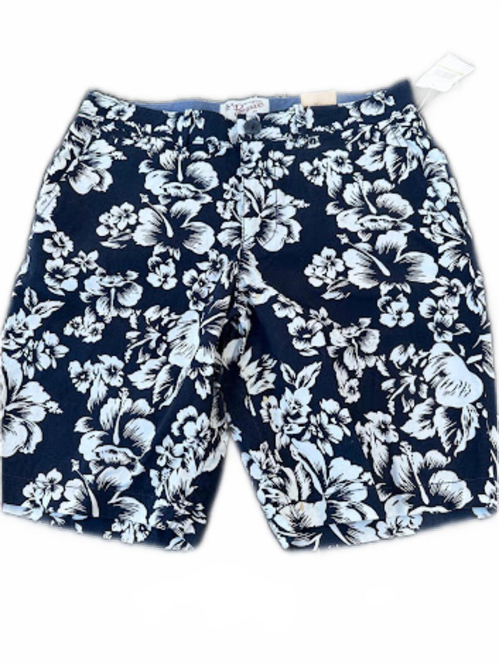 Penguin Floral Navy Flat Front Shorts NWT 30