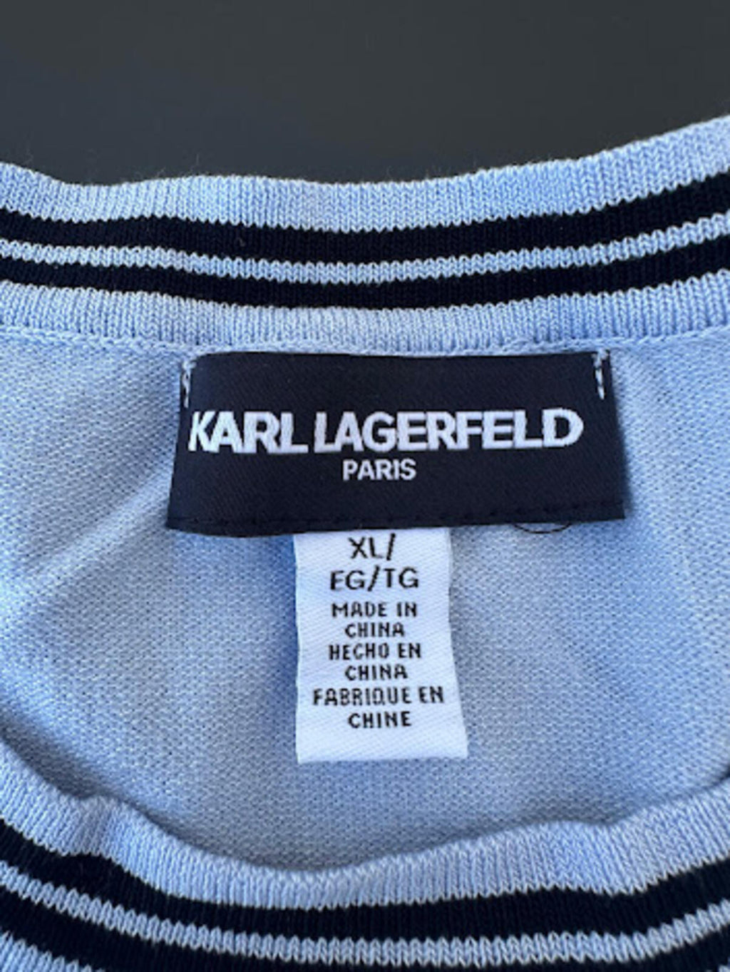 Karl Lagerfeld Paris Knit Trim Top XL