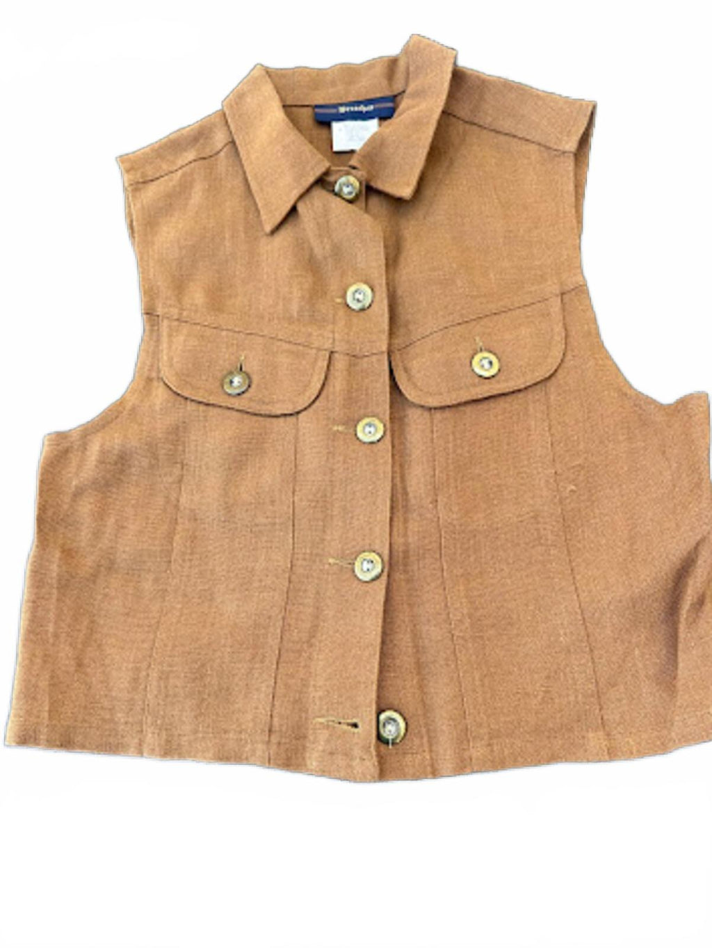 Vintage Breeches USA Linen Blend Safari Vest