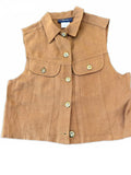 Vintage Breeches USA Linen Blend Safari Vest