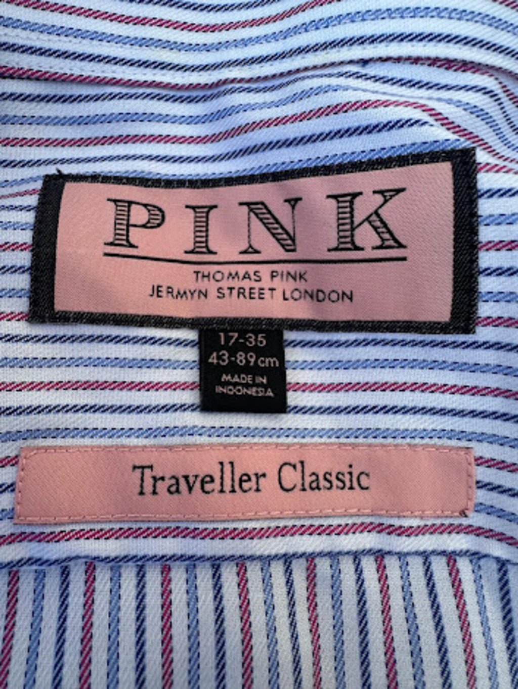 Thomas Pink Traveller Classic Stripe Dress Shirt