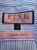 Thomas Pink Traveller Classic Stripe Dress Shirt