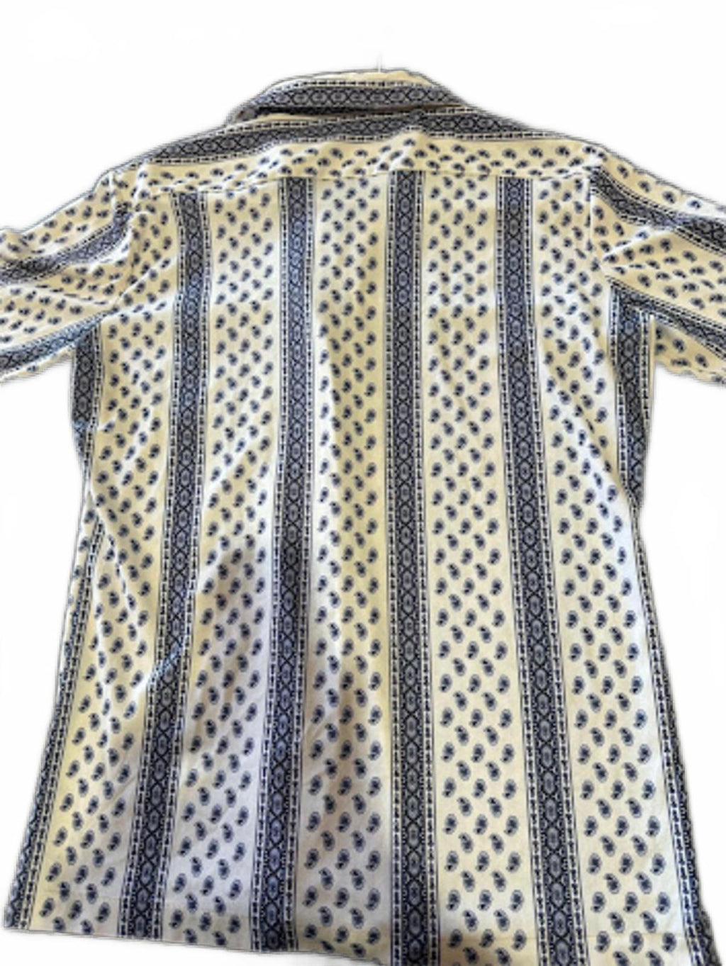 Vintage Joel Paisley Stripe Shirt Large Made in Taiwan