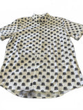 7 Diamonds All-Over Leather Jacket Print Shirt XL