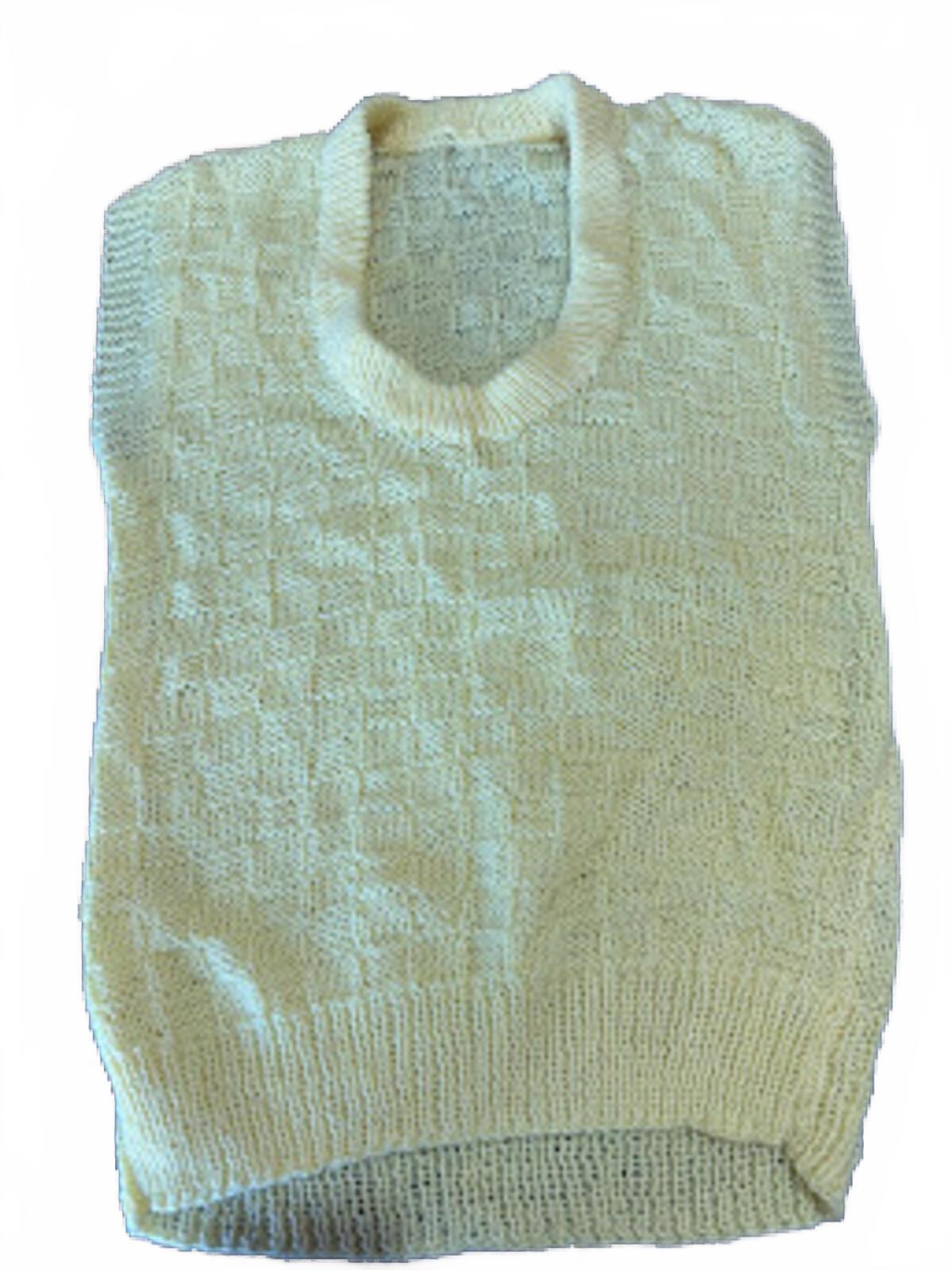 Handmade Yellow Knit Sweater Vest