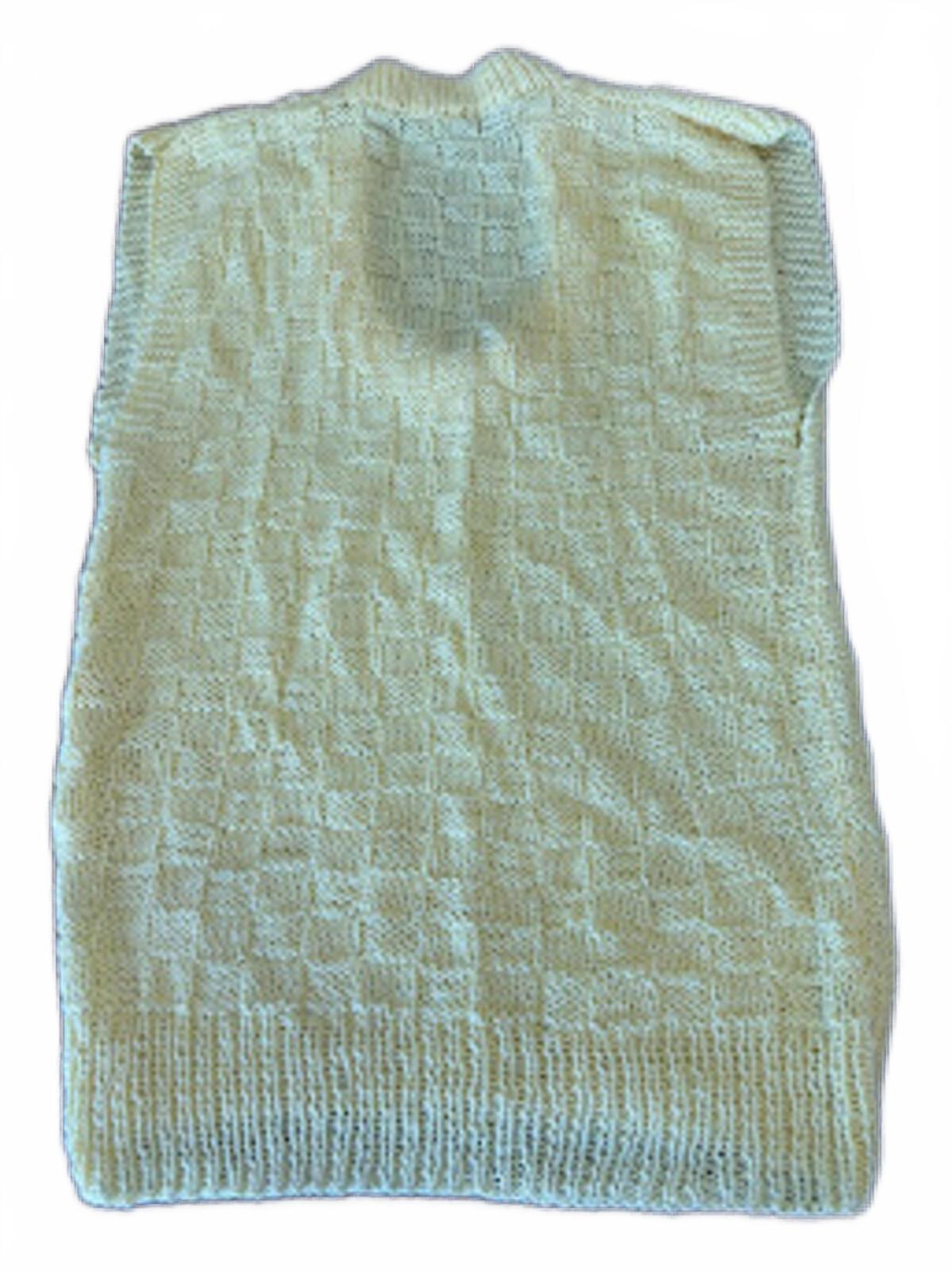 Handmade Yellow Knit Sweater Vest